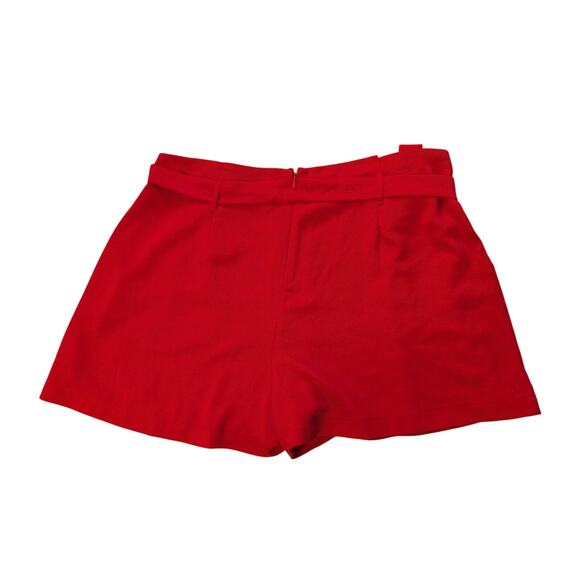 Leith Red Shorts Womens 2XL Bow Paperbag Waist Stretch Flowy Bold Feminine NWT - Picture 5 of 6
